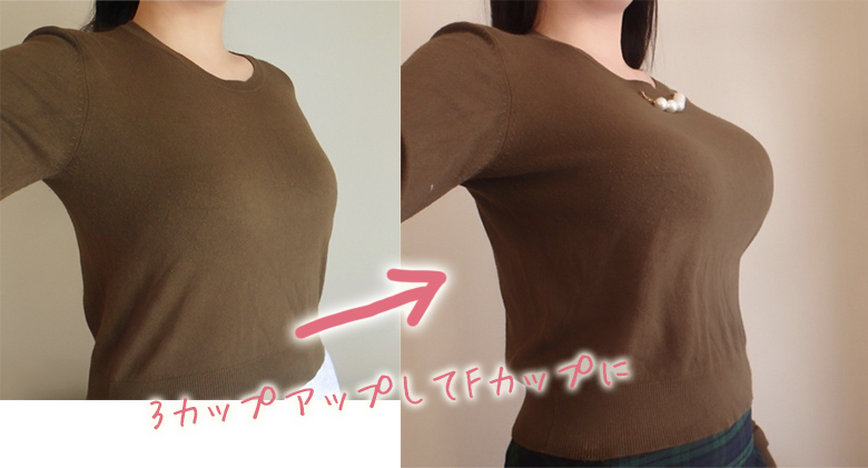 3カップUPしてFカップに!